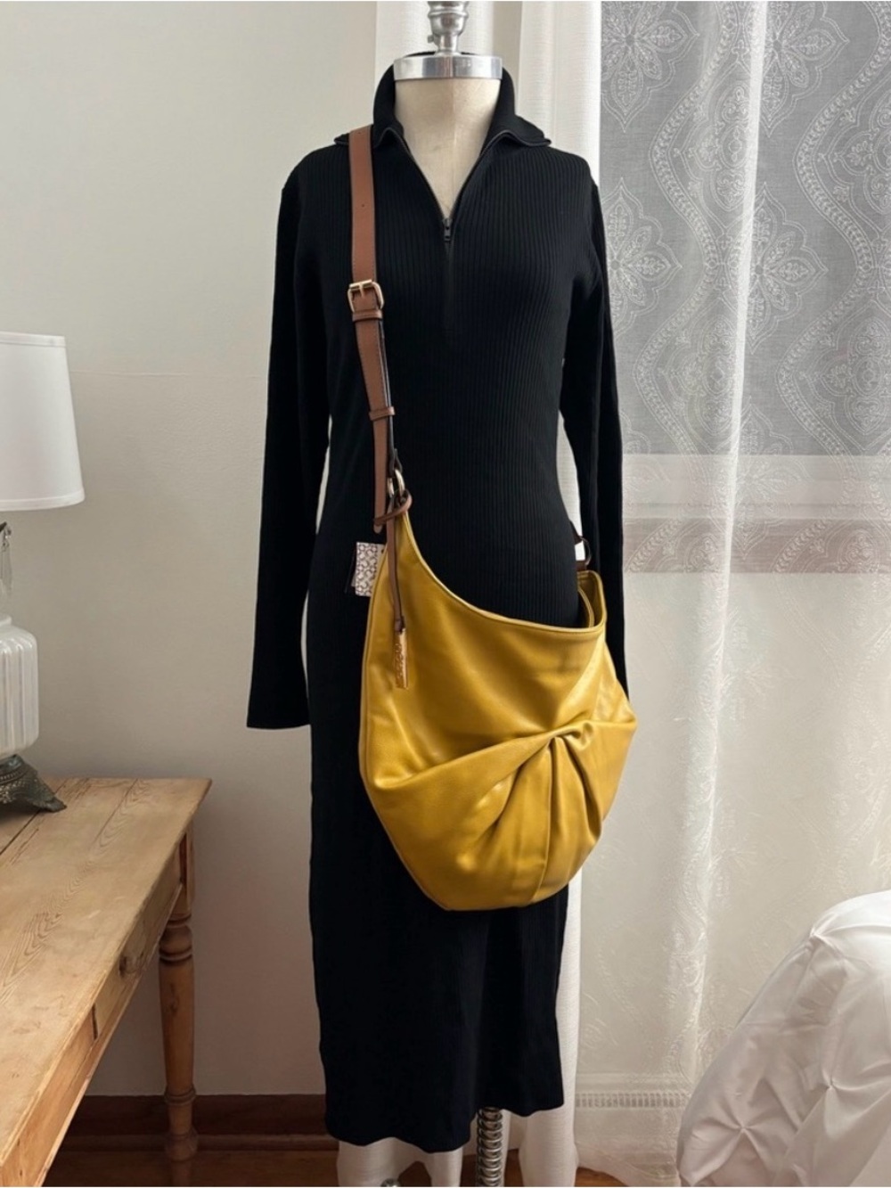nobo Bags, (Poland), Gorgeous Yellow Purse w/ Adjustable Strap. 17"w x 13.5" NWT
